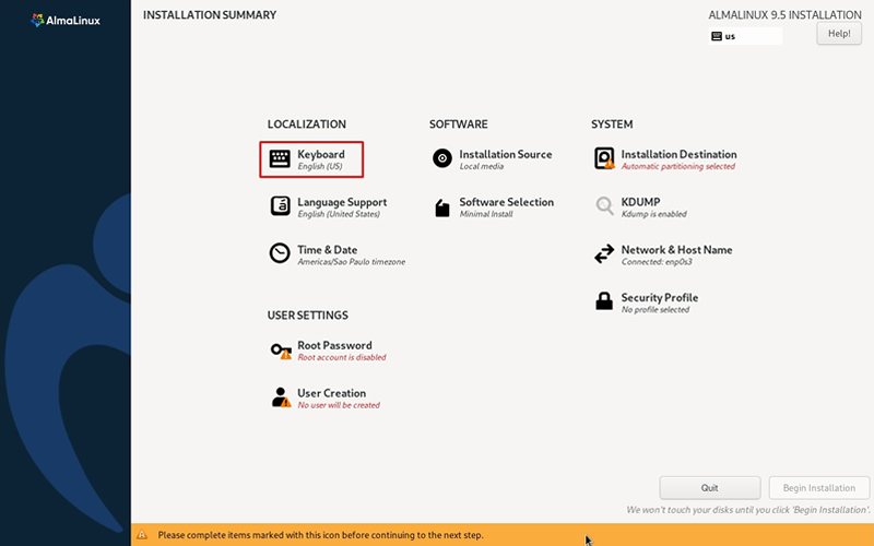 Instalação do Alma Linux